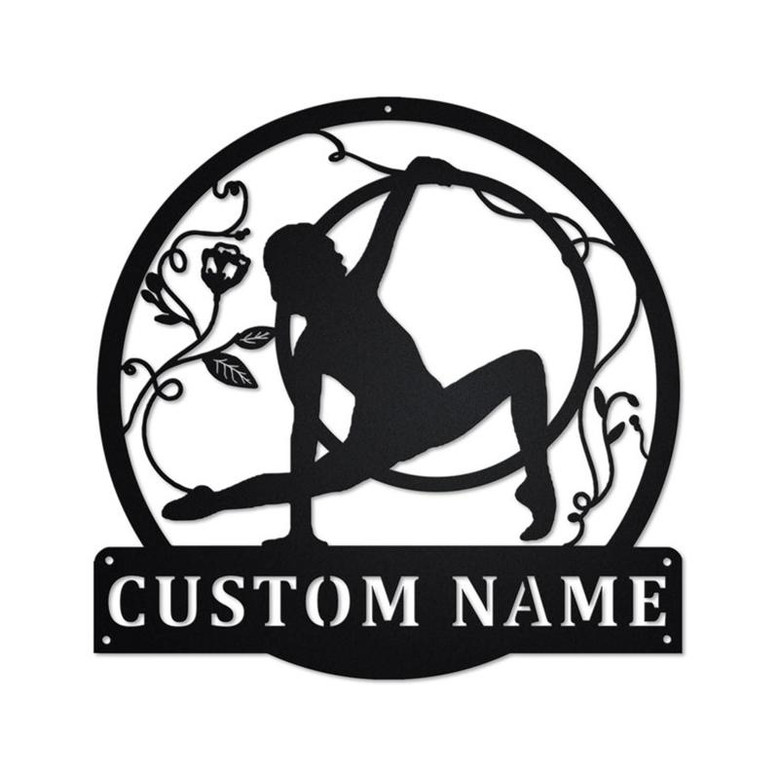 Personalized Hula Hoop Metal Sign | Hula Hoop Metal Wall Art | Hula Hoop Metal wall Decor | Gymnastics Lover Gift | Gymnastics Metal Sign
