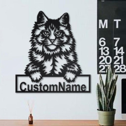 Personalized Main Coon Cat Metal Sign Art | Custom Main Coon Cat Metal Sign | Father's Day Gift | Pets Gift | Birthday Gift