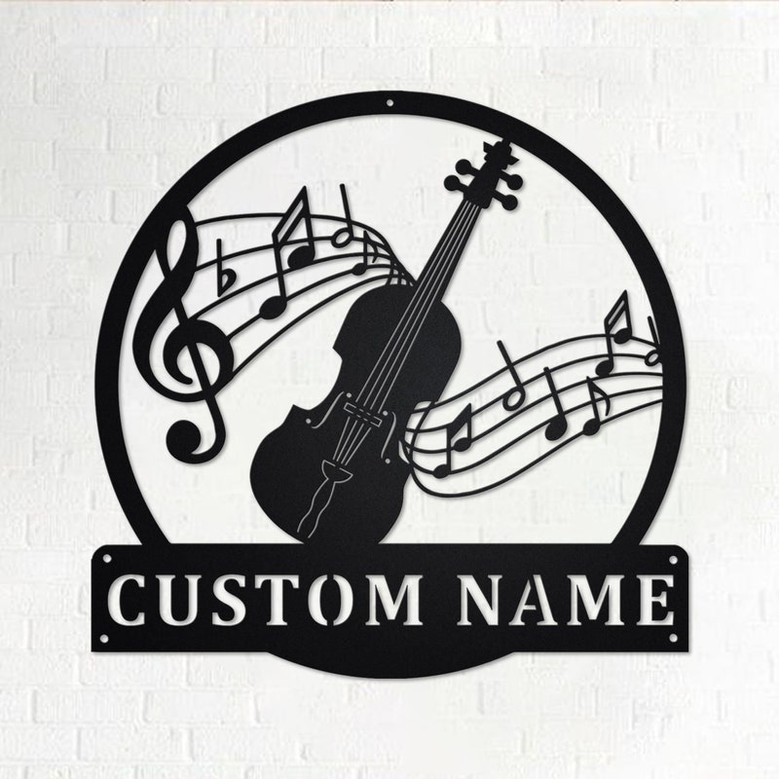 Custom Fiddle Music Metal Wall Art, Personalized Fiddle Teacher Name Sign Decoration For Room, Fiddle Home Decor, Custom Fiddle, Fiddle