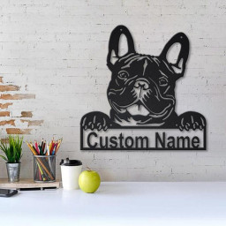 Personalized French Bulldog Metal Sign Art v2 | Custom French Bulldog Metal Sign | French Bulldog Dog Gifts for Men | Dog Gift | Animal Gift