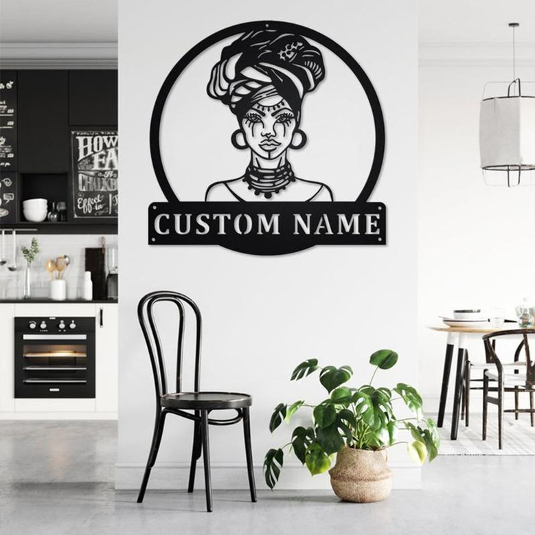 Personalized African Woman Metal Sign | African Woman Metal Wall Art | African Woman Metal Sign | African Woman Gift | African Woman