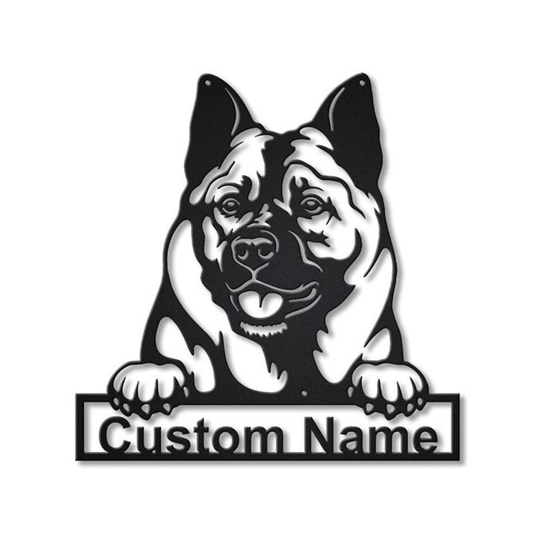Personalized Norwegian Elkhound Dog Metal Sign Art | Custom Norwegian Elkhound Dog Metal Sign | Dog Gift | Animal Funny | Birthday Gift
