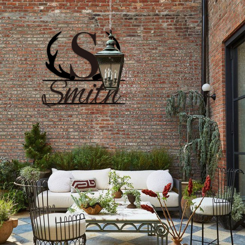 Customized Metal Sign, Custom Family Name Sign, Metal Last Name Sign , Gift for Gardener, Metal Family Name Sign , Last Name Sign