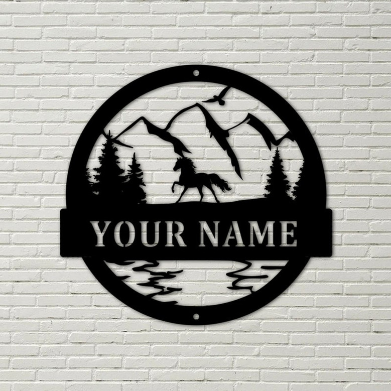 Metal Horse Sign-Outdoor Metal Signpersonalized sign, western, farmhouse style, horse sign, farm sign, wall hangings, metal sign, farm decor