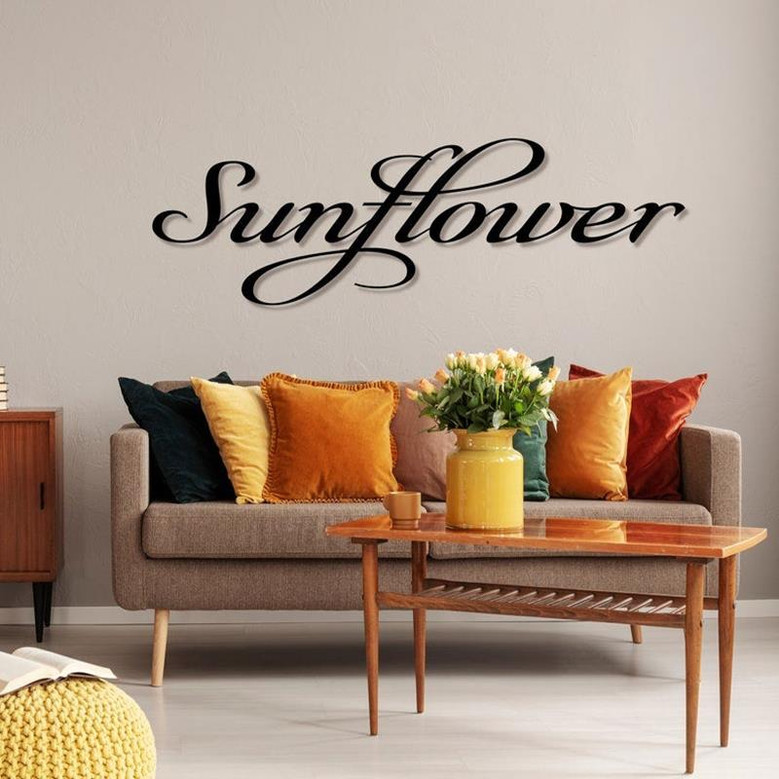 Sunflower Metal Sign Vintage Wall Art Living Room Gift Farmhouse Metal Decor Daughter Sign Gift Anniversary Gift For Granny