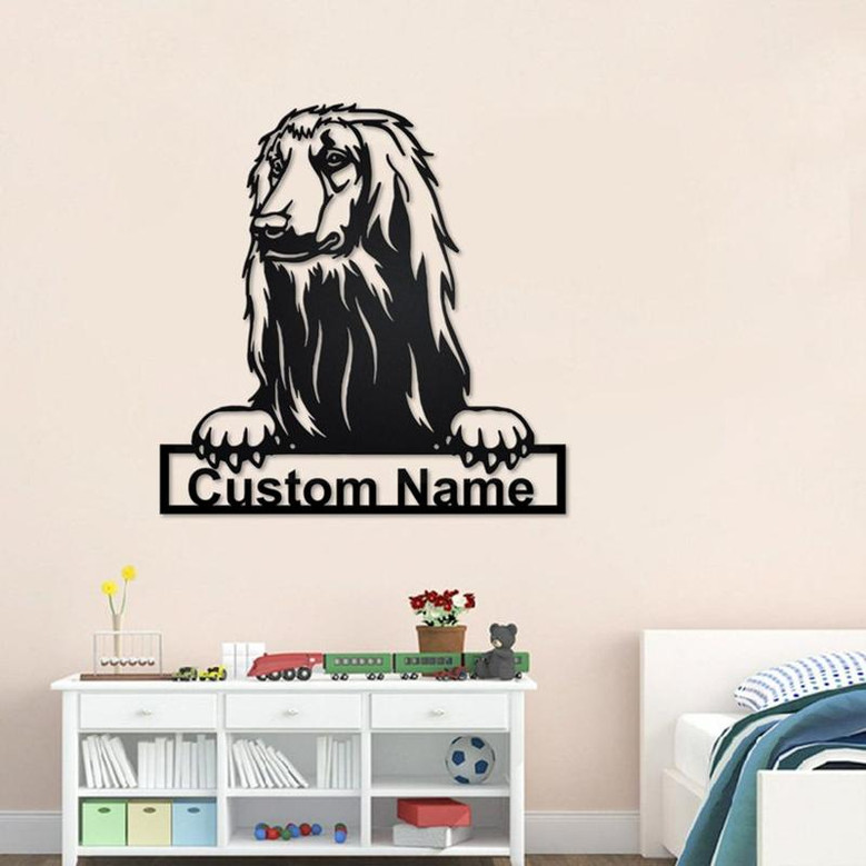 Personalized Afghan Hound Dog Metal Sign | Afghan Hound Dog Metal Wall Art | Dog Metal Sign | Afghan Hound Dog Lover Gift| Dog Lover Gift