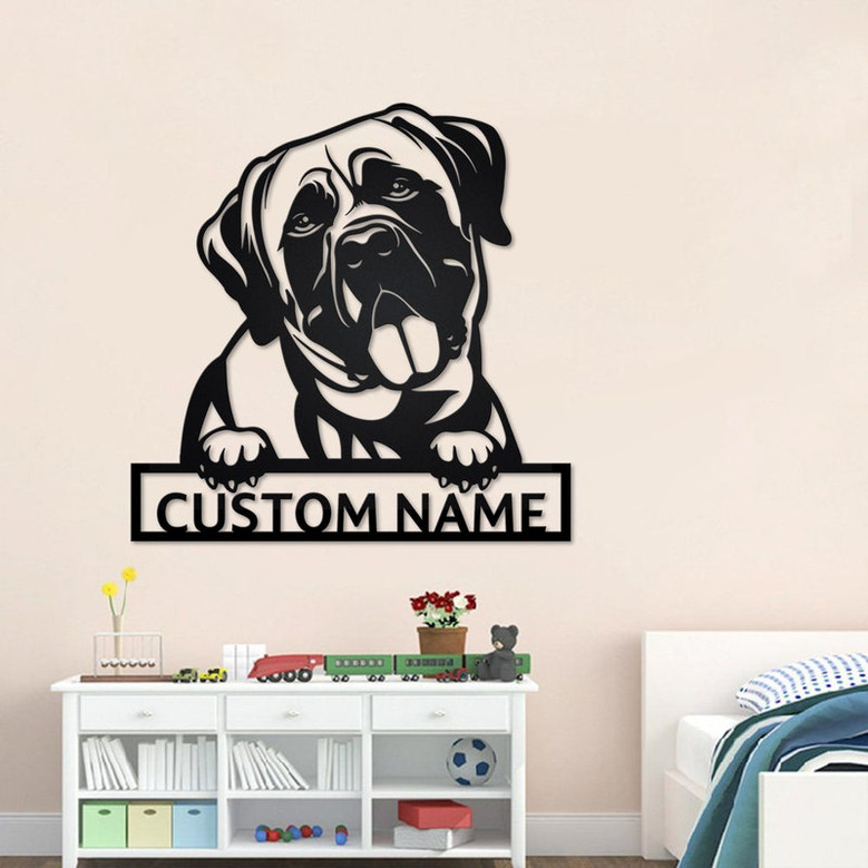 Personalized Mastiff Dog Metal Sign | Mastiff Dog Metal Wall Art | Dog Metal Sign | Mastiff Dog Gift | Dog Lover | Mastiff Dog Lover Gifts