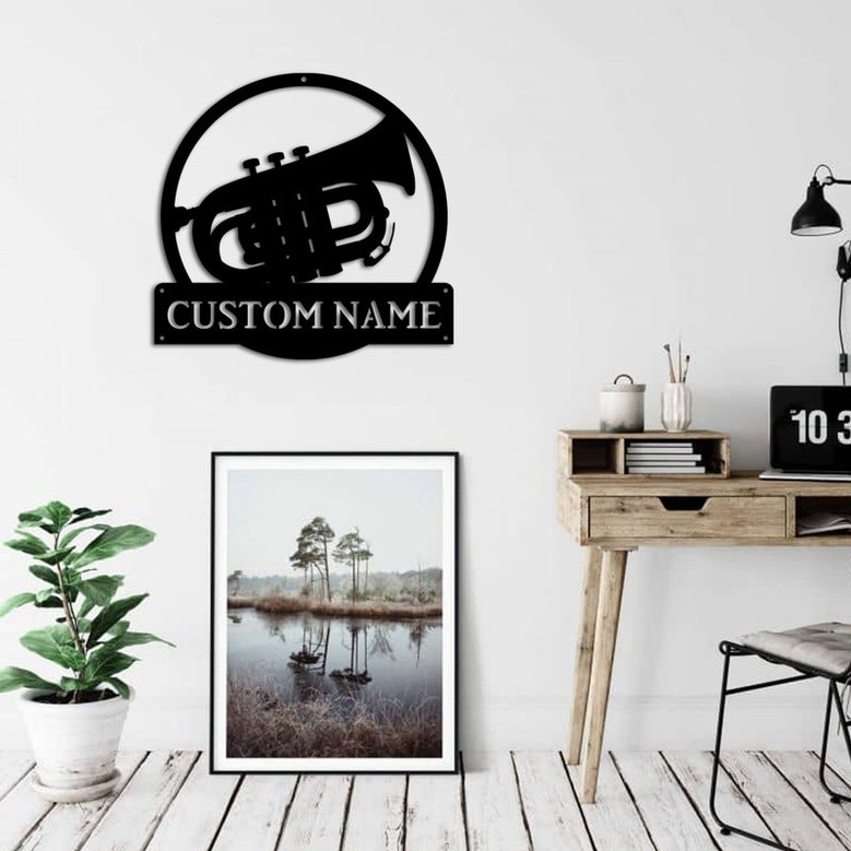 Personalized Tuba Music Monogram Metal Sign Art, Custom Tuba Music Monogram Metal Sign, Tuba Music Gifts for Men, Musical Instrument