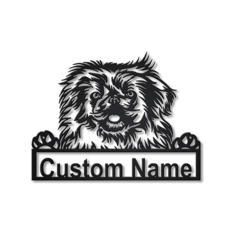 Personalized Pekingese Dog Metal Sign Art | Custom Pekingese Dog Metal Sign | Dog Gift | Birthday Gift | Animal Funny