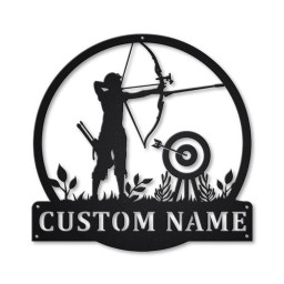 Personalized Archery Sport Monogram Metal Sign Art | Custom Archery Sport Metal Sign | Hobbie Gifts | Sport Gift | Birthday Gift
