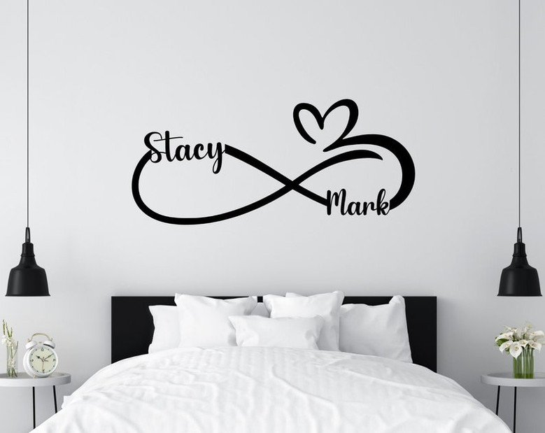 Personalized Couple Names Sign-Wedding Gift Idea-Anniversary Gift Idea-Infinity Sign-Valentines Day Gift-Couples Metal Wedding Decor