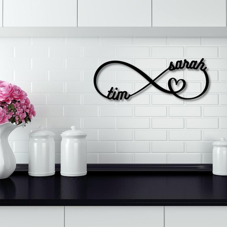 Custom Metal Name Sign, Family Name Metal Sign, Personalized Last Name Sign, Door Hanger, Outdoor Metal Sign, Wedding Gift, Monogram Sign