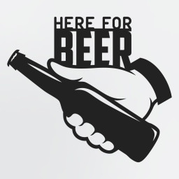 Classic Beer Themed Metal Wall Art, Here For Beer Metal Sign