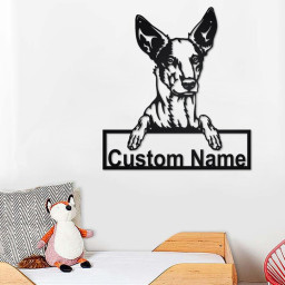 Custom Podenco Dog Metal Wall Art, Personalized Podenco Name Sign Decoration For Room, Podenco Home Decor, Custom Dog, Podenco Dog