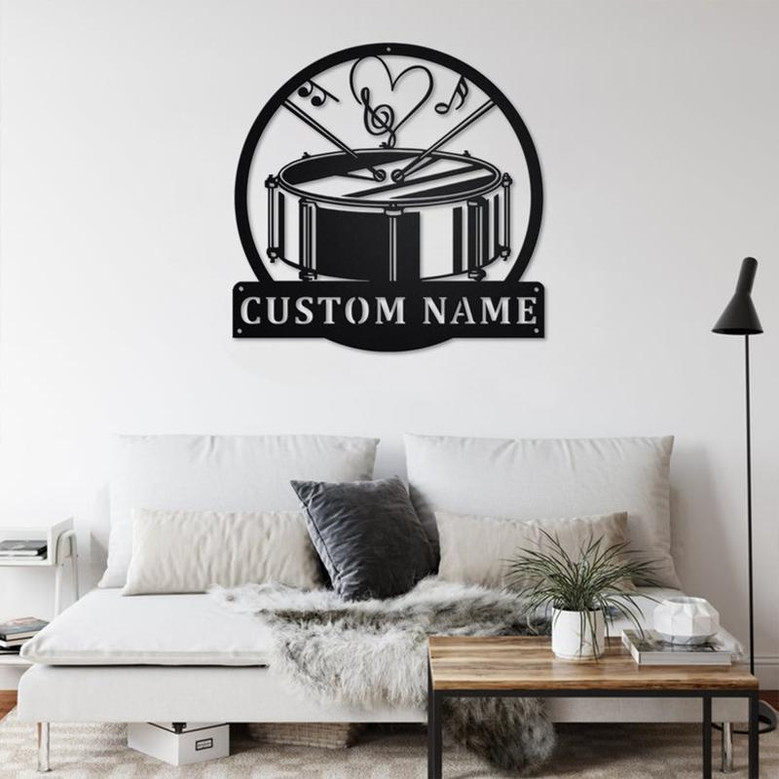Personalized Snare Drum Metal Sign | Snare Drum Metal Wall Art |Snare Drum Metal wall Decor | Snare Drum Gift | Custom Snare Drum