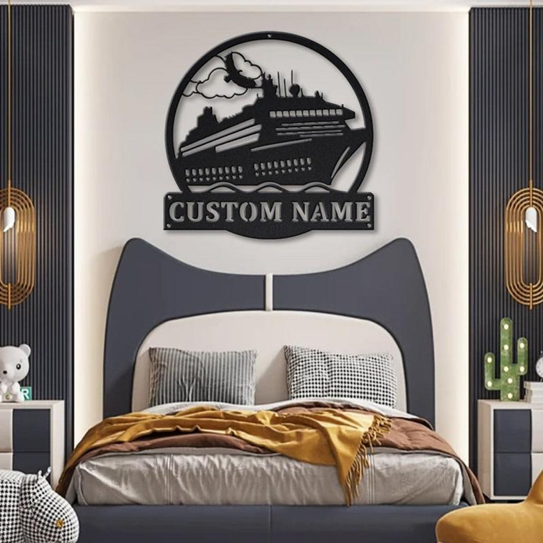 Personalized Ship Metal Sign Art | Custom Ship Metal Sign | Gifts for Men | Decor Decoration