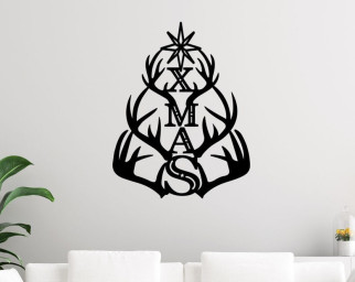 Deer Antler Monogram Letter Sign, Home Decor, Hunter Gift, Deer Camp Sign, Christmas Gift For Him, Deer Name Metal Sign, Fathers Day Gift