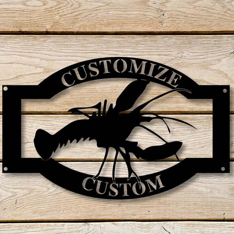 Crawfish Metal Outdoor Sign, Crawfish Boil Sign, Outdoor Kitchen Metal Signs, Crawfish House Sign, Lobster Sign, Cajun Party Sign, Chef Sign
