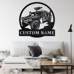 Custom Humvee Metal Wall Art, Personalized Humvee Name Sign Decoration For Room, Humvee Home Decor, Custom Humvee, Humvee Metal Decor