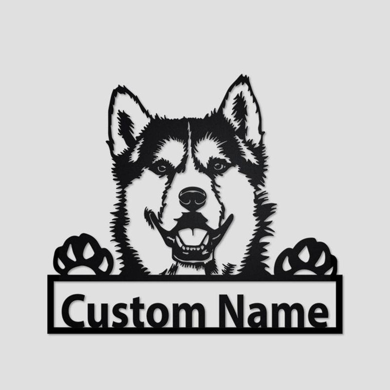 Personalized Siberian Husky Metal Sign | Siberian Husky Metal Wall Art | Dog Metal Sign | Siberian Husky Gift | Dog Lover | Siberian Husky