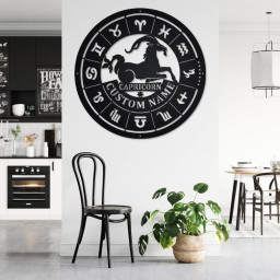 Custom Capricorn Zodiac Metal Wall Art, Personalized Capricorn Name Sign Decoration For Room, Horoscope Home Decor, Custom Capricorn Zodiac