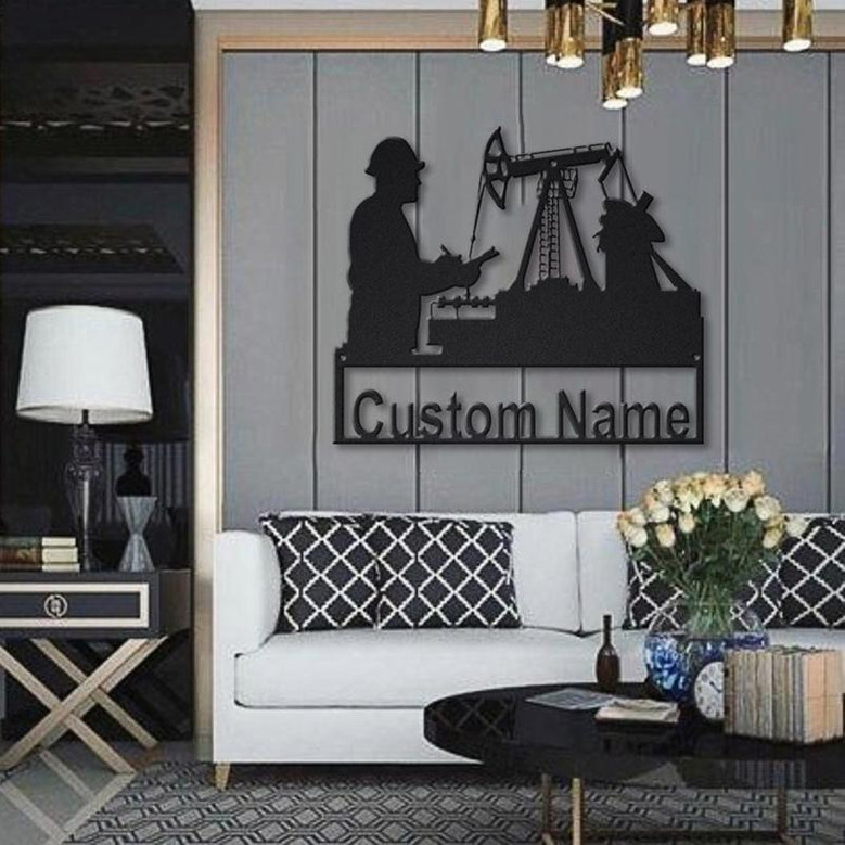 Personalized Petroleum Engineer Monogram Metal Sign Art | Custom Petroleum Engineer Monogram Metal Sign | Job Gift | Birthday Gift