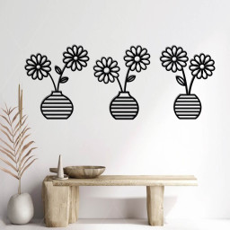 Flower Vase Metal Wall Decor