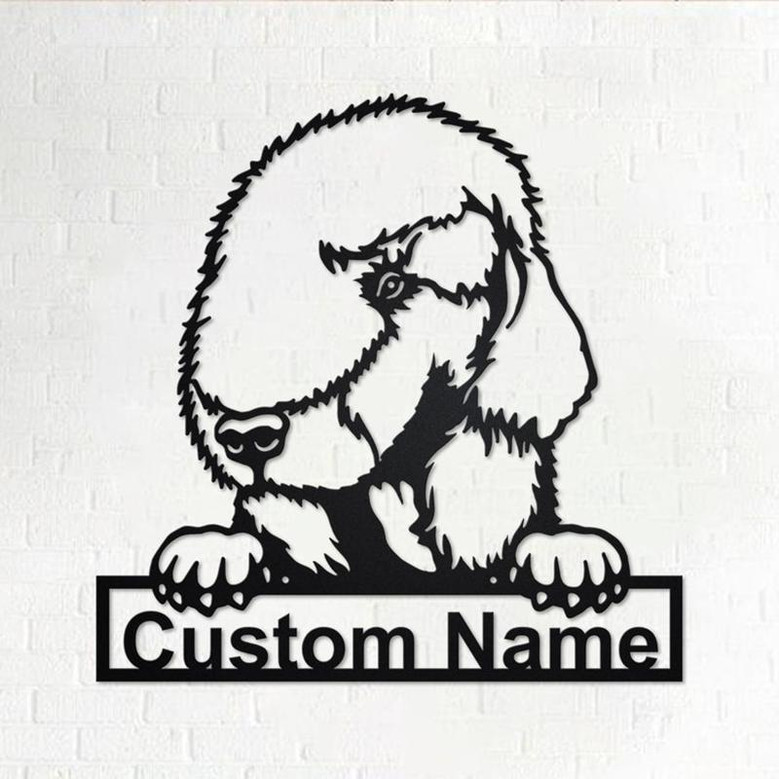 Personalized Bedlington Terrier Metal Sign | Bedlington Terrier Metal Wall Art | Dog Metal Sign | Dog Lover Gifts | Dog Metal Wall Decor