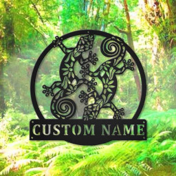 Personalized Gecko The Lizard Metal Sign Art | Custom Gecko The Lizard Metal Sign