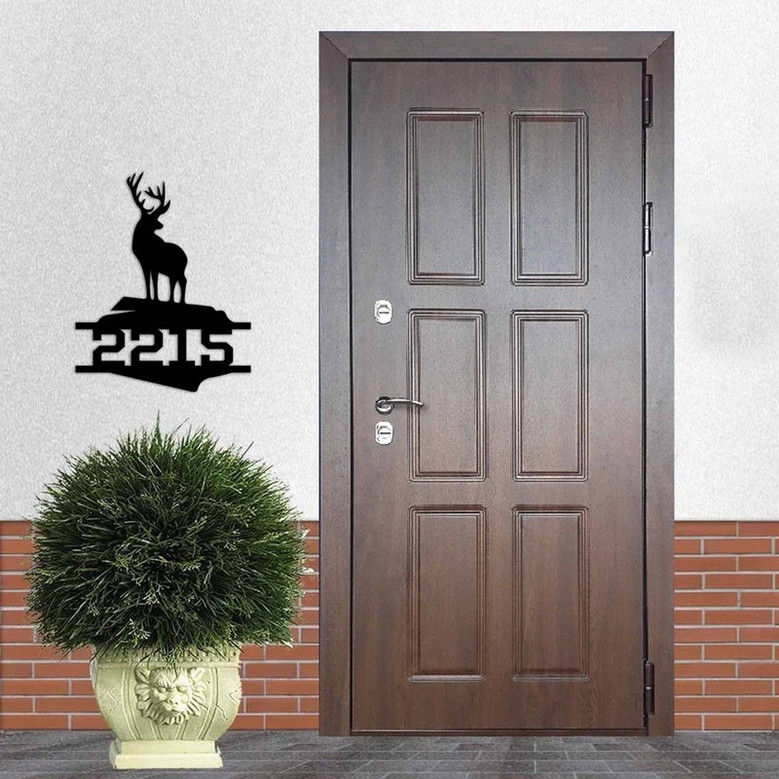 Deer Last Name Sign, Metal Deer Sign, Antler Wall Sign, Hunting Present, Man Gift, Deer Family Name Sign, Hunter Valentines Gift, Camp Sign