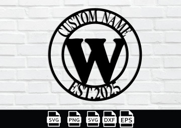 Custom Monogram Metal sign