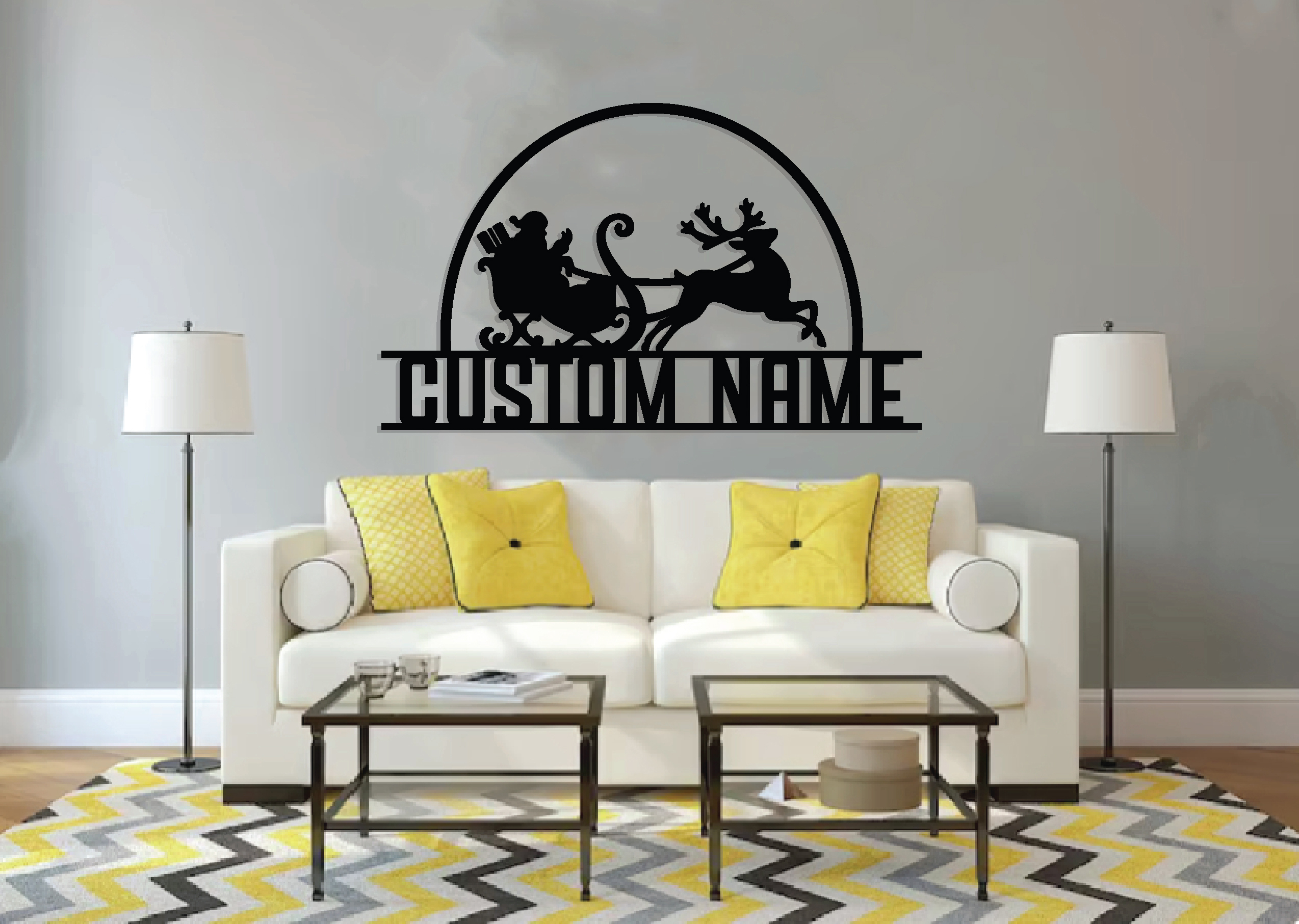 Custom Christmas Metal Signs Hanging Wall Art Decor