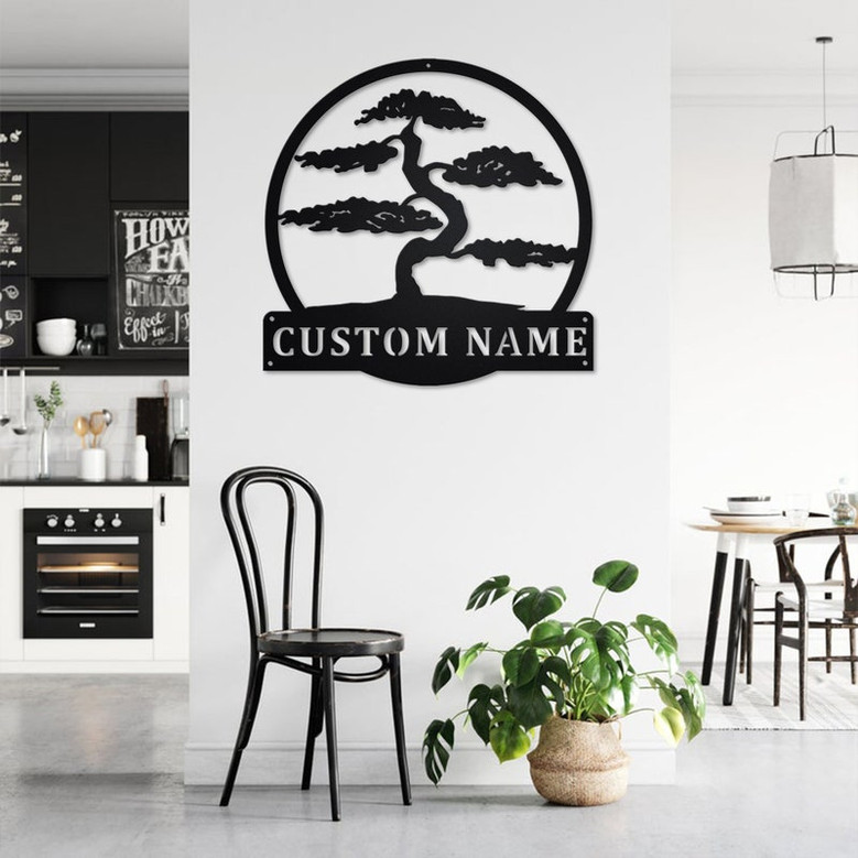 Personalized Bonsai Tree Metal Wall Decor| Bonsai Tree Metal Wall Art| Bonsai Tree Metal Sign| Bonsai Tree Lover| Gift For Bonsai Tree Lover
