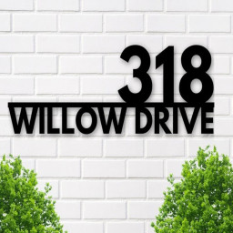 Metal House Numbers, Address Plaque, Housewarming Gifts, Custom Metal Address Sign, Custom Street Address Sign