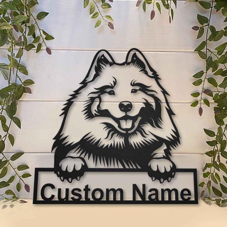 Personalized Keeshond Dog Metal Sign Art | Custom Keeshond Dog Metal Sign | Birthday Gift | Animal Funny | Father's Day Gift