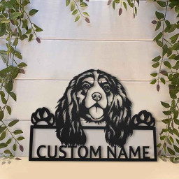 Personalized Cavalier King Charles Dog Metal Sign Art | Custom Cavalier King Charles Metal Sign | Dog Gift | Birthday Gift | Animal Funny