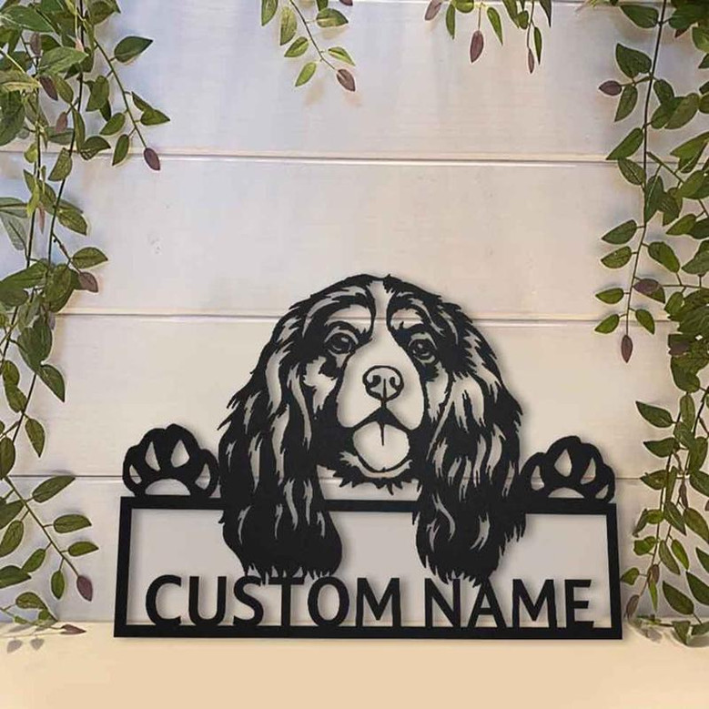 Personalized Cavalier King Charles Dog Metal Sign Art | Custom Cavalier King Charles Metal Sign | Dog Gift | Birthday Gift | Animal Funny