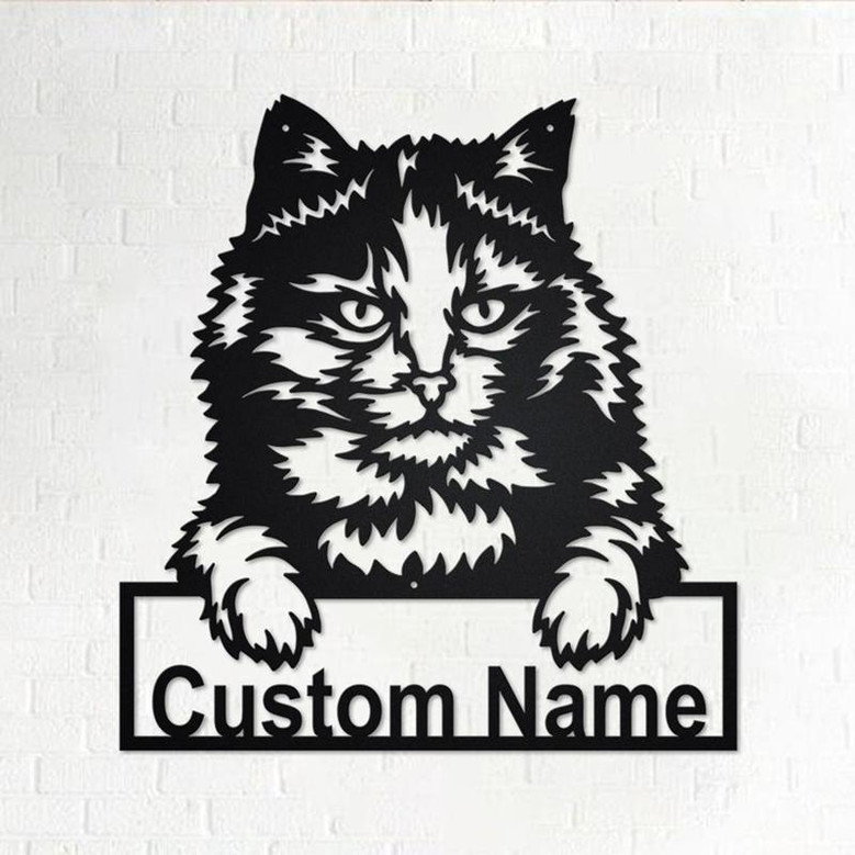 Custom Tortoiseshell Cat Metal Wall Art, Personalized Tortoiseshell Cat Name Sign Decoration For Room, Tortoiseshell Cat Home Decor