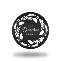 Custom Family Name Christmas Wreath Metal Sign, Christmas Gift