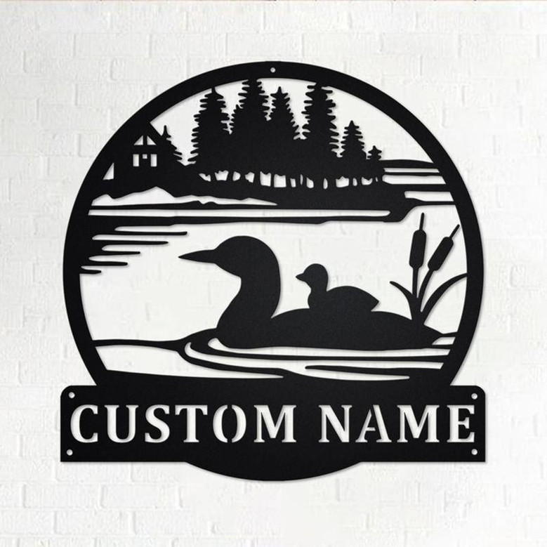 Custom Loon Duck Metal Wall Art, Personalized Loon Duck Name Sign Decoration For Room, Loon Duck Home Decor,Custom Loon Duck,Loon Duck Lover