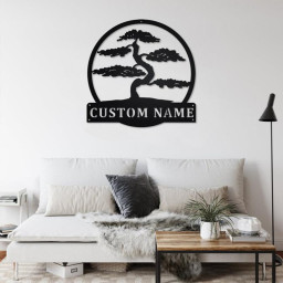 Personalized Bonsai Tree Metal Wall Decor| Bonsai Tree Metal Wall Art| Bonsai Tree Metal Sign| Bonsai Tree Lover| Gift For Bonsai Tree Lover
