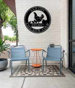 Custom Metal Chicken Coop Sign, Hen House Coop Sign, Chicken and Chic Wall Decor, Barn House Decor