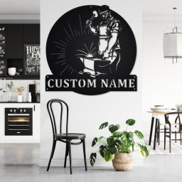 Custom Welder Blacksmith Metal Wall Art, Personalized Blacksmith Name Sign Decoration For Room, Blacksmith Home Decor, Custom Blacksmith
