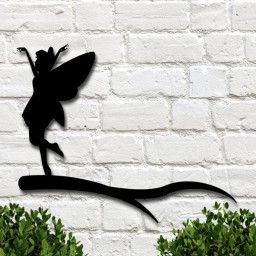 Metal Fairy, Fairy Gifts for Women Kids, Fairy Wall Art, Fairly Wall Decor, Fairy Moon Wreath, Fairy Nursery Decor, Fairy Metal Metal Signs