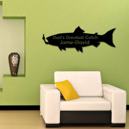Fish Sign, Fishing Sign, Gift for Husband, personalized sign, personalized fishing sign, Dads Greatest Catch