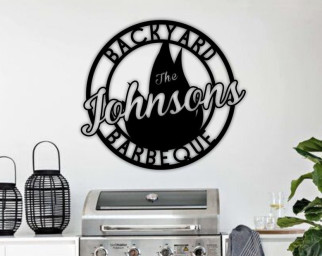 Personalized Family Name Metal Sign-Metal Established Family Sign-Housewarming Gift-Door Hanger-Wedding Gift-Metal Monogram Sign