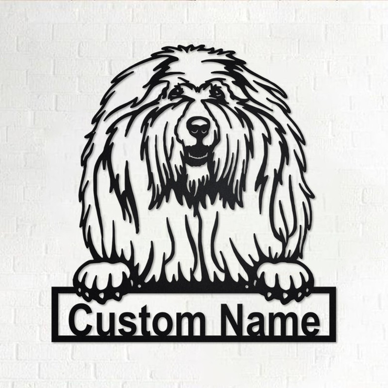 Custom Komondor Dog Metal Wall Art, Personalized Komondor Name Sign Decoration For Room, Komondor Home Decor, Custom Dog,Custom Komondor Dog