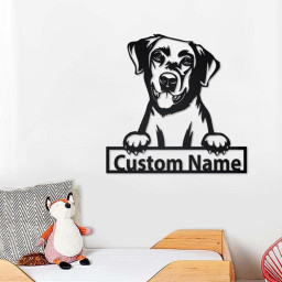 Personalized Labrador Retriever Metal Sign | Labrador Retriever Metal Wall Art | Dog Metal Sign | Labrador Retriever Gift | Dog Lover |