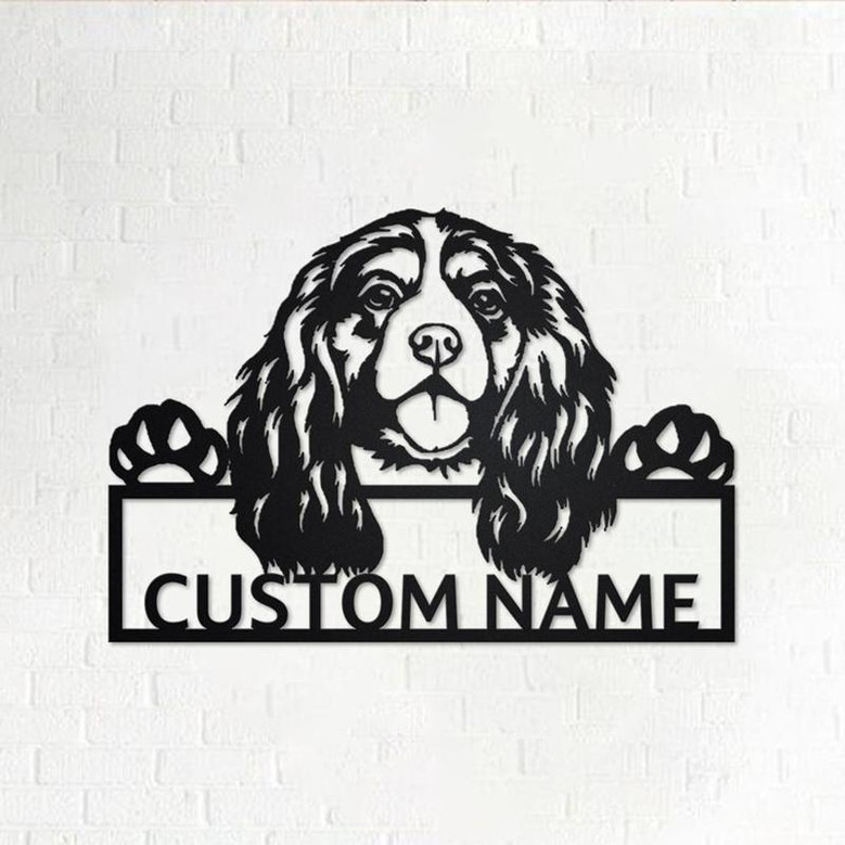 Personalized Cavalier King Charles Spaniel Metal Sign | Dog Metal Wall Art | Dog Metal Wall Decor | Custom Cavalier King Charles Spaniel