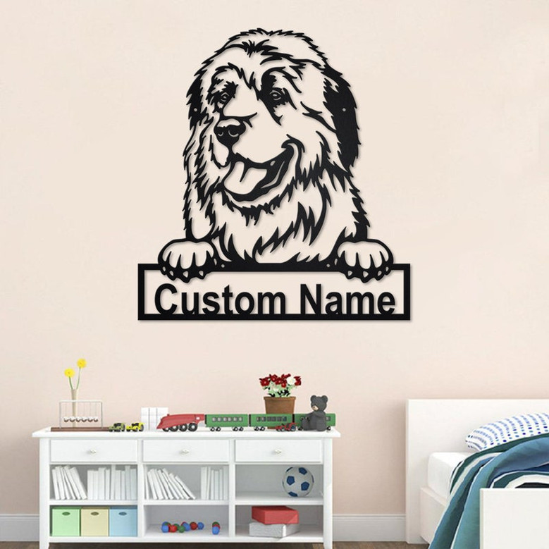 Custom Great Pyrenees Dog Metal Wall Art, Personalized Great Pyrenees Name Sign Decoration For Room, Great Pyrenees Home Decor, Custom Dog
